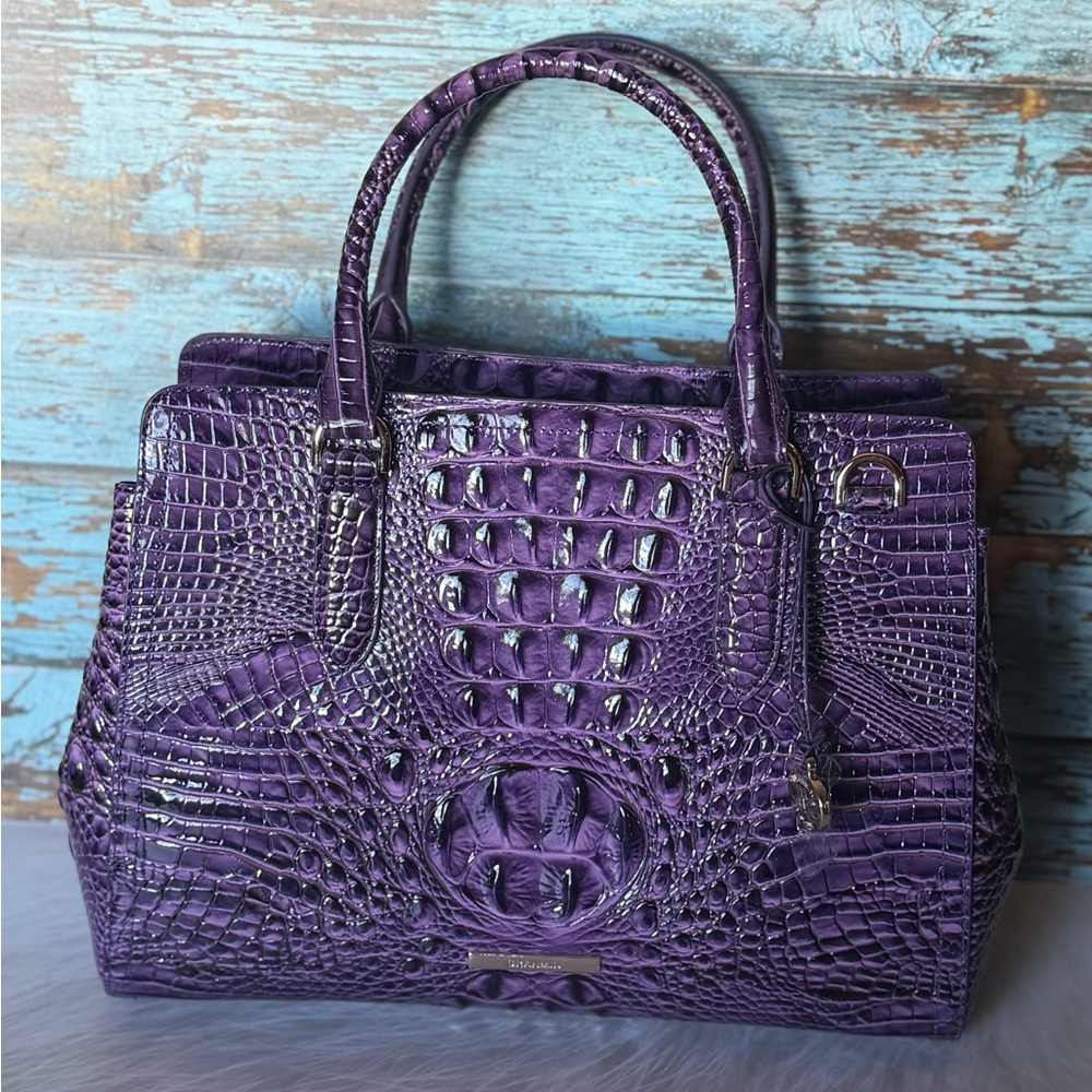 BRAHMIN SMALL FINLEY HEROIC PURPLE NWT GREAT EYE PLACEMENT - Picture 9 of 10